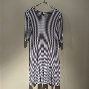 Blue & White Striped Dress